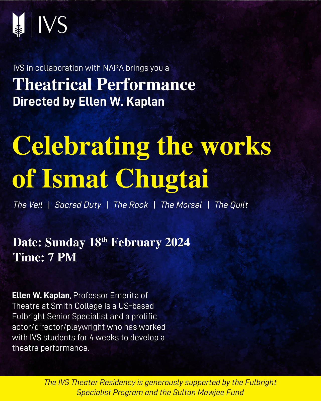 Theatrical Performance Directed by Ellen Kaplan